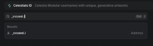 Search for a Celestial ID in Celenium
